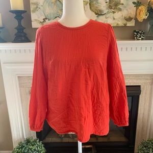 Universal Thread Scarlet Peasant Top (Size Large)